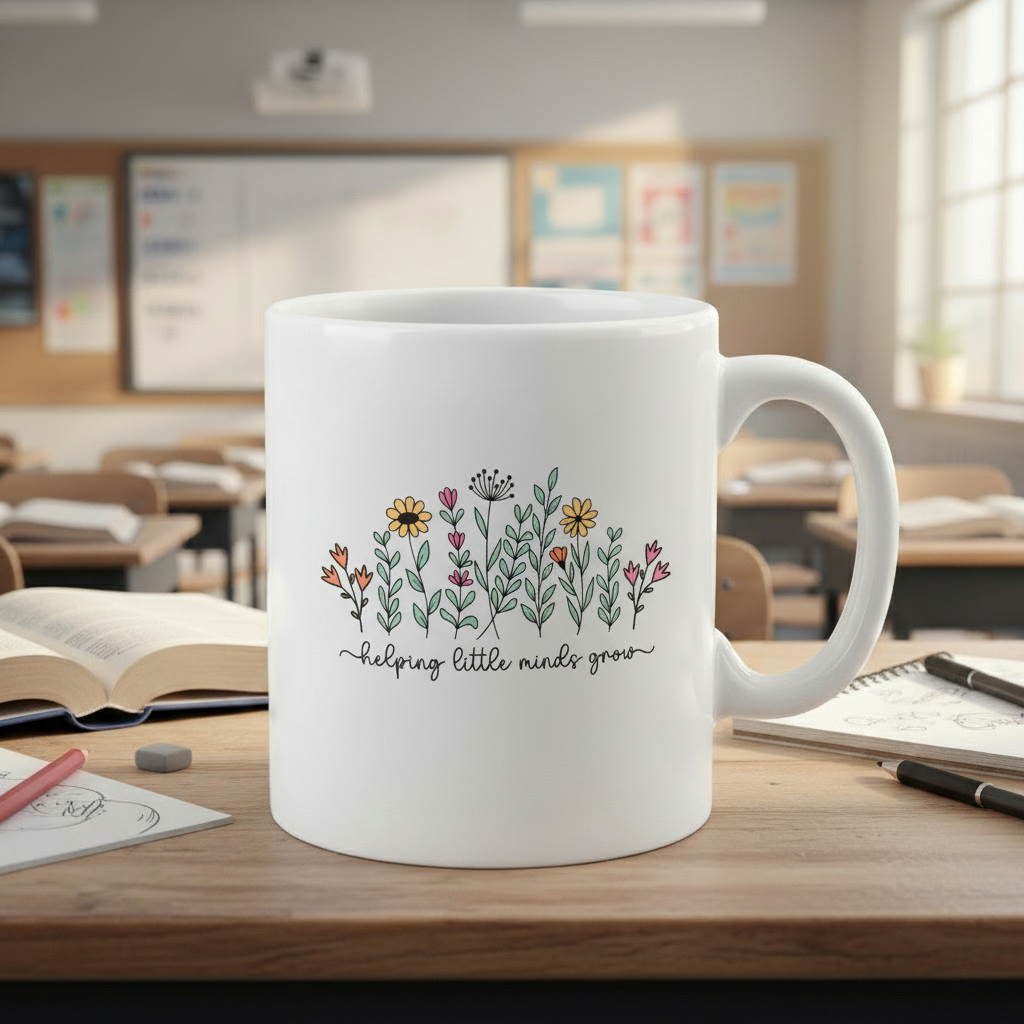 Helping Little Minds Grow Mug, Teacher Mug, Teacher Appreciation Gift