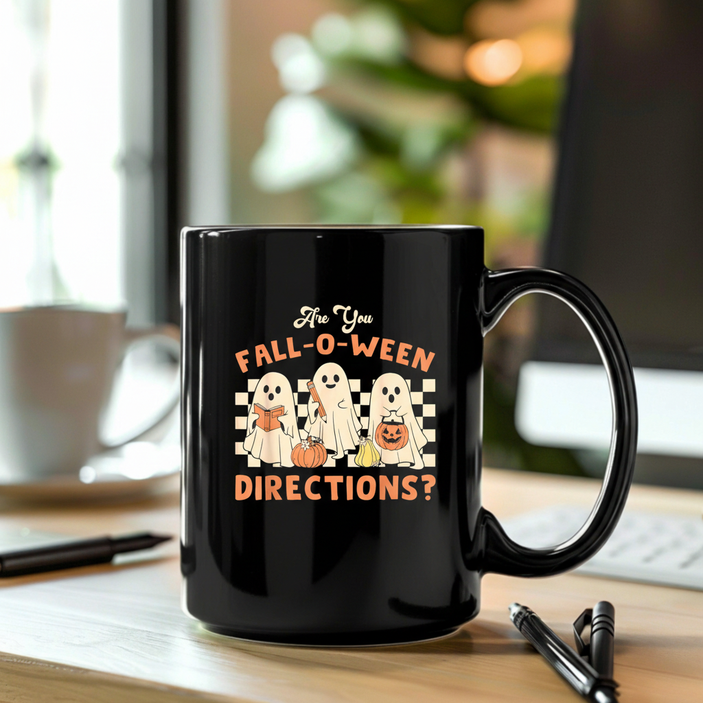 Are You Fall O Ween Directions Teacher Halloween Ghost Coffee Mug, Halloween Funny Teacher Mug