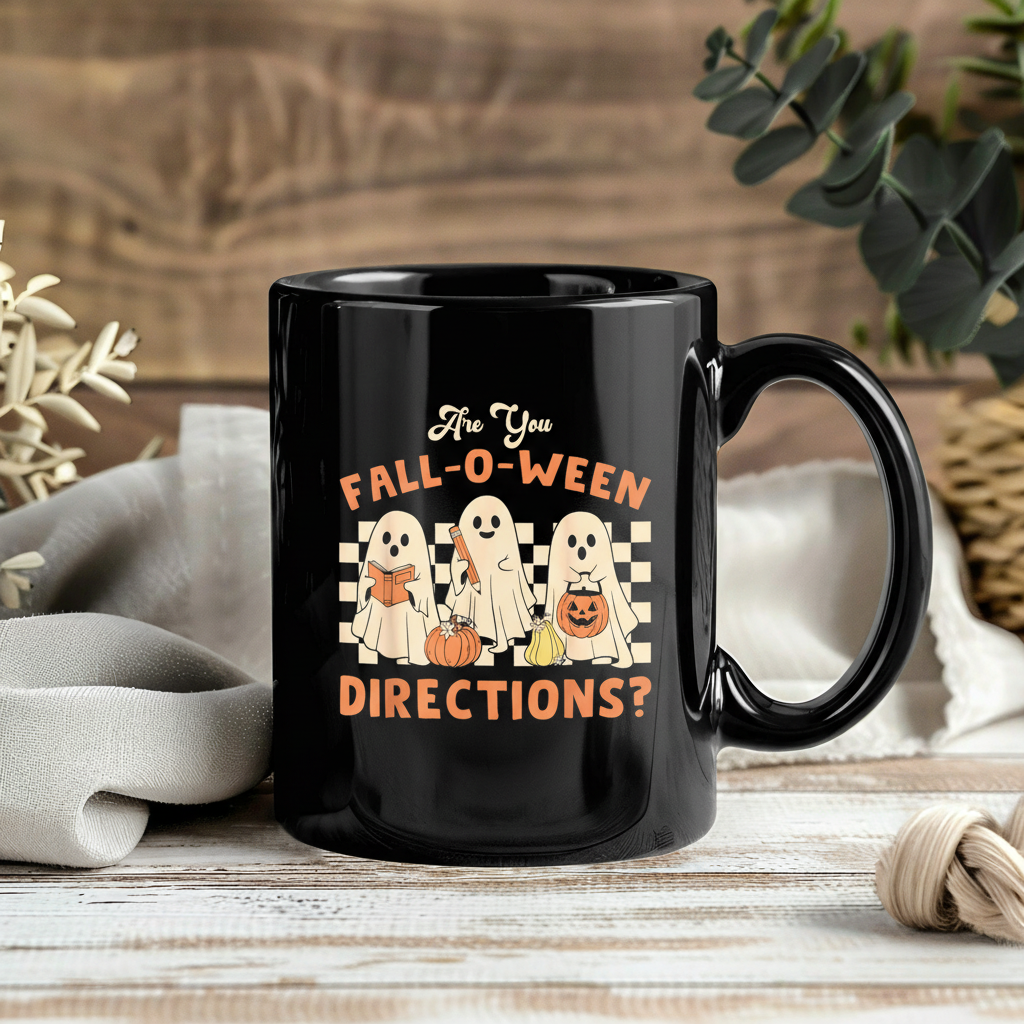 Are You Fall O Ween Directions Teacher Halloween Ghost Coffee Mug, Halloween Funny Teacher Mug