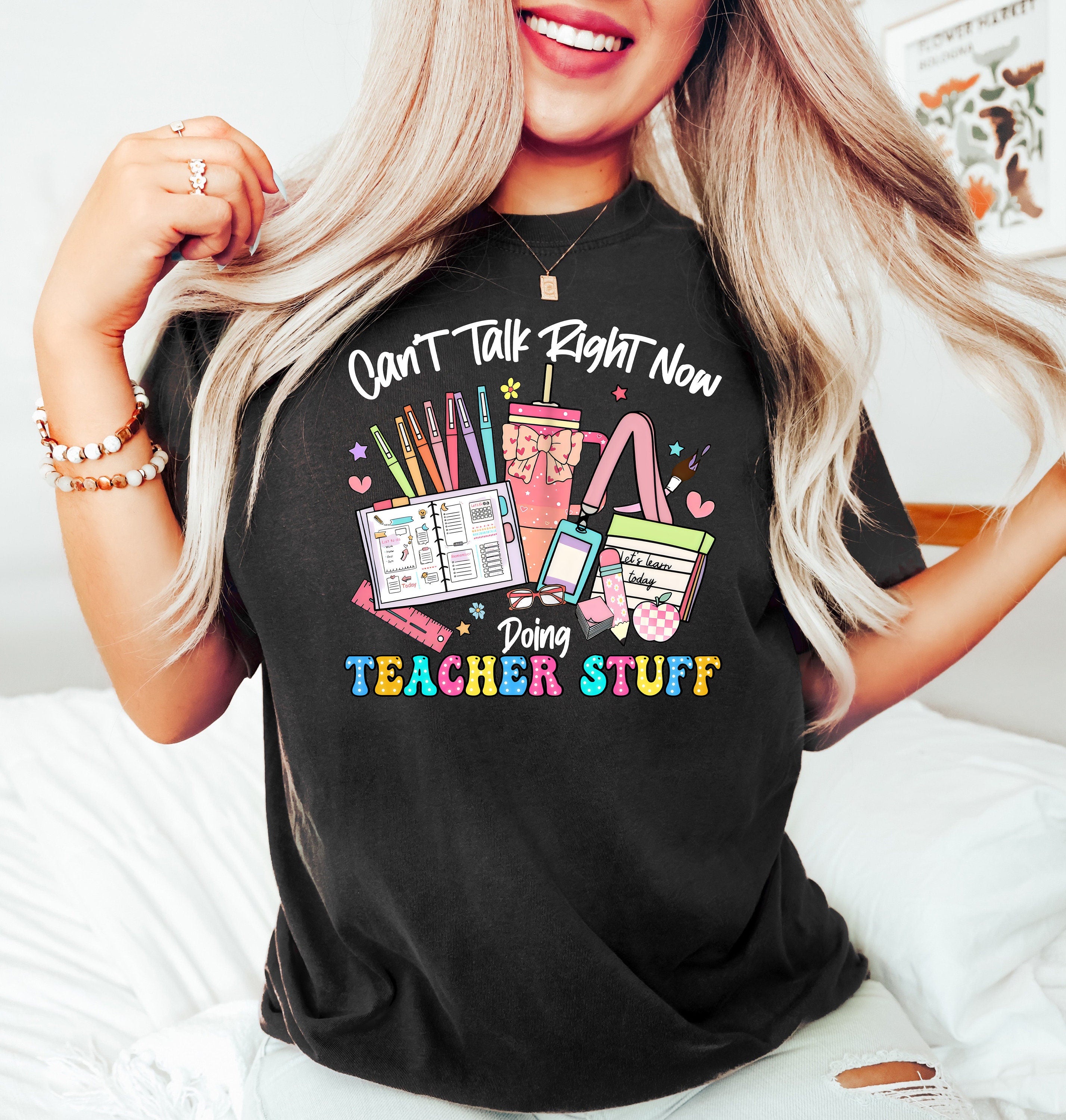 Can’t Talk Right Now Doing Teacher Stuff Shirt, Funny Teacher Shirt