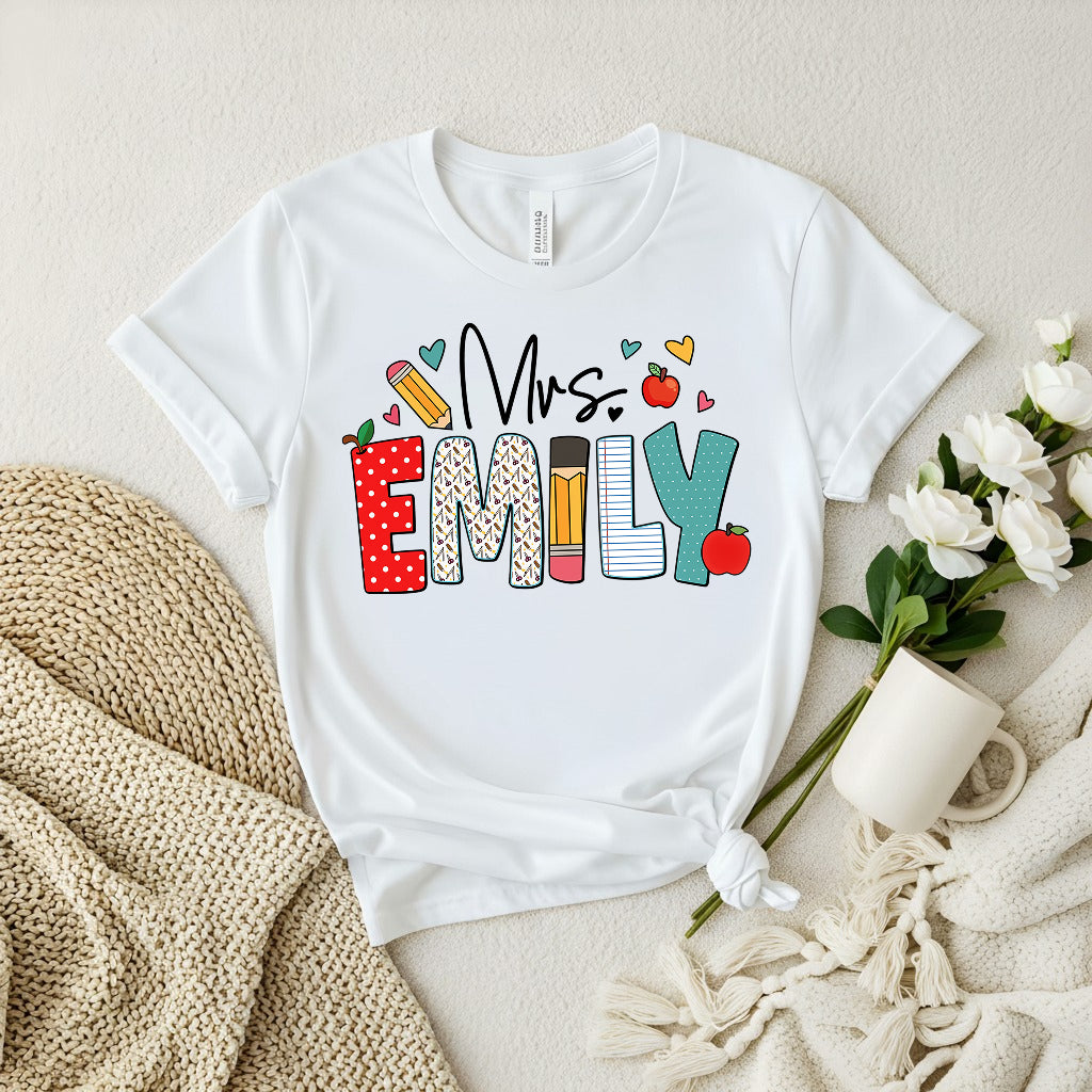 Personalized Teacher Gift, Custom Name Teacher T-Shirt, Sweatshirt, Hoodie - Teacher Appreciation Gifts, Christmas Gift for Teacher