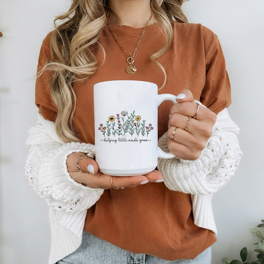 Helping Little Minds Grow Mug, Teacher Mug, Teacher Appreciation Gift