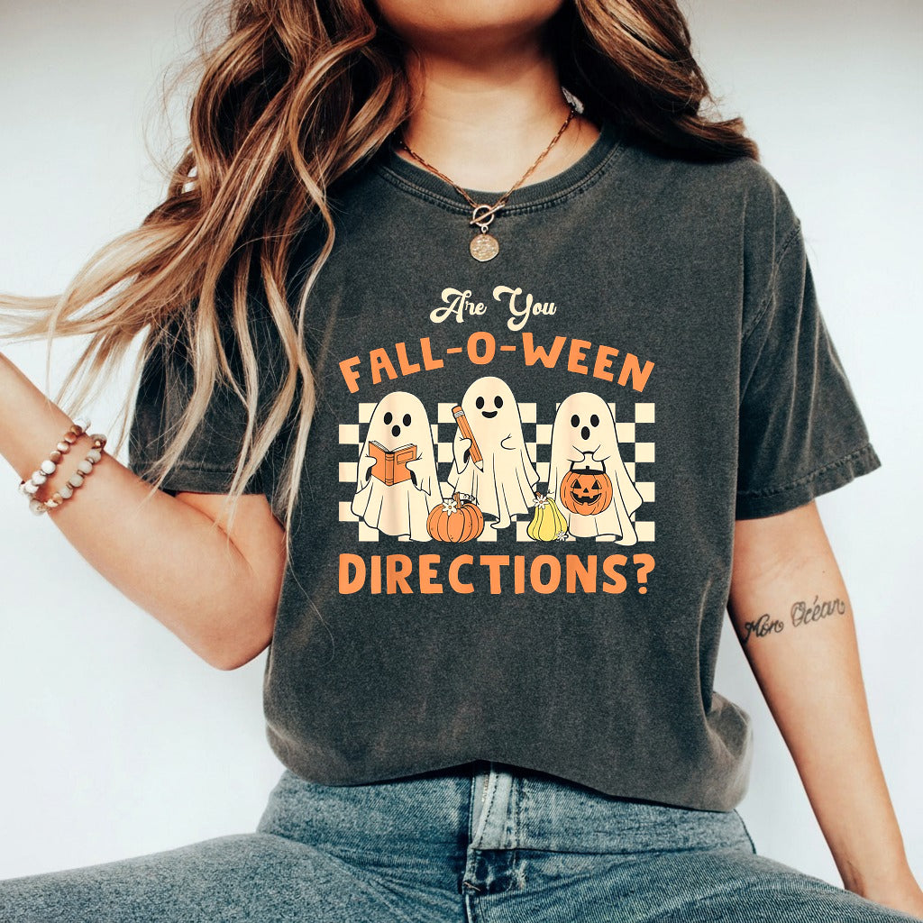 Are You Fall O Ween Directions Teacher Halloween Ghost T-Shirt Sweatshirt Hoodie, Halloween Funny Teacher Shirt