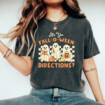 Are You Fall O Ween Directions Teacher Halloween Ghost T-Shirt Sweatshirt Hoodie, Halloween Funny Teacher Shirt