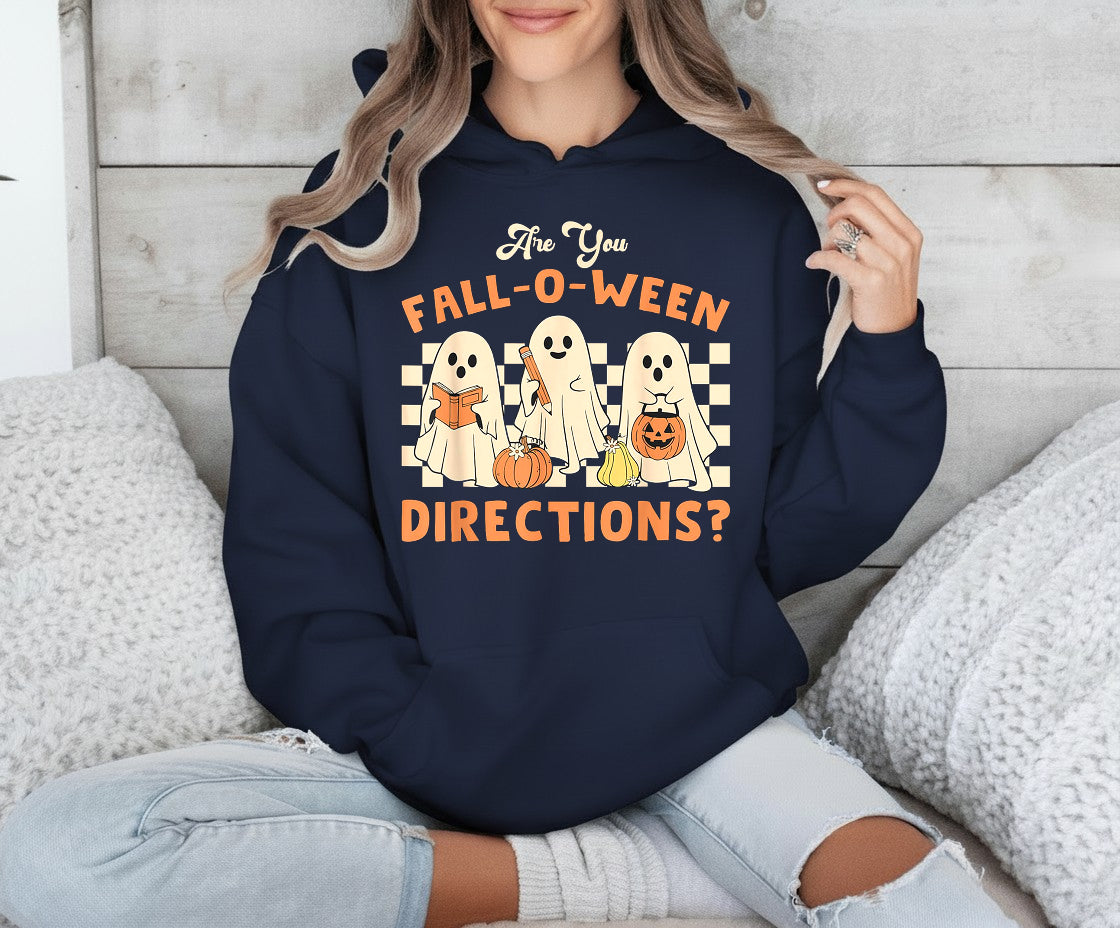 Are You Fall O Ween Directions Teacher Halloween Ghost T-Shirt Sweatshirt Hoodie, Halloween Funny Teacher Shirt