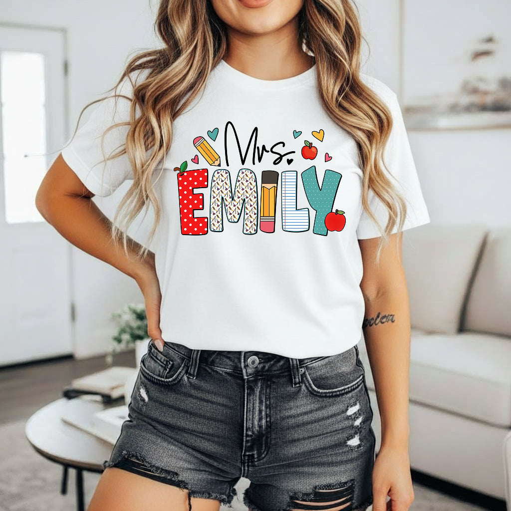 Personalized Teacher Gift, Custom Name Teacher T-Shirt, Sweatshirt, Hoodie - Teacher Appreciation Gifts, Christmas Gift for Teacher