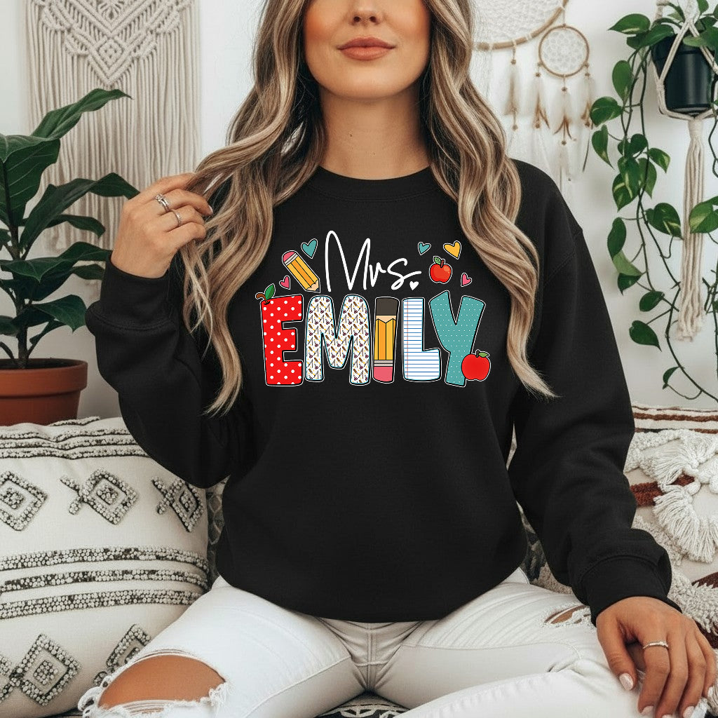 Personalized Teacher Gift, Custom Name Teacher T-Shirt, Sweatshirt, Hoodie - Teacher Appreciation Gifts, Christmas Gift for Teacher