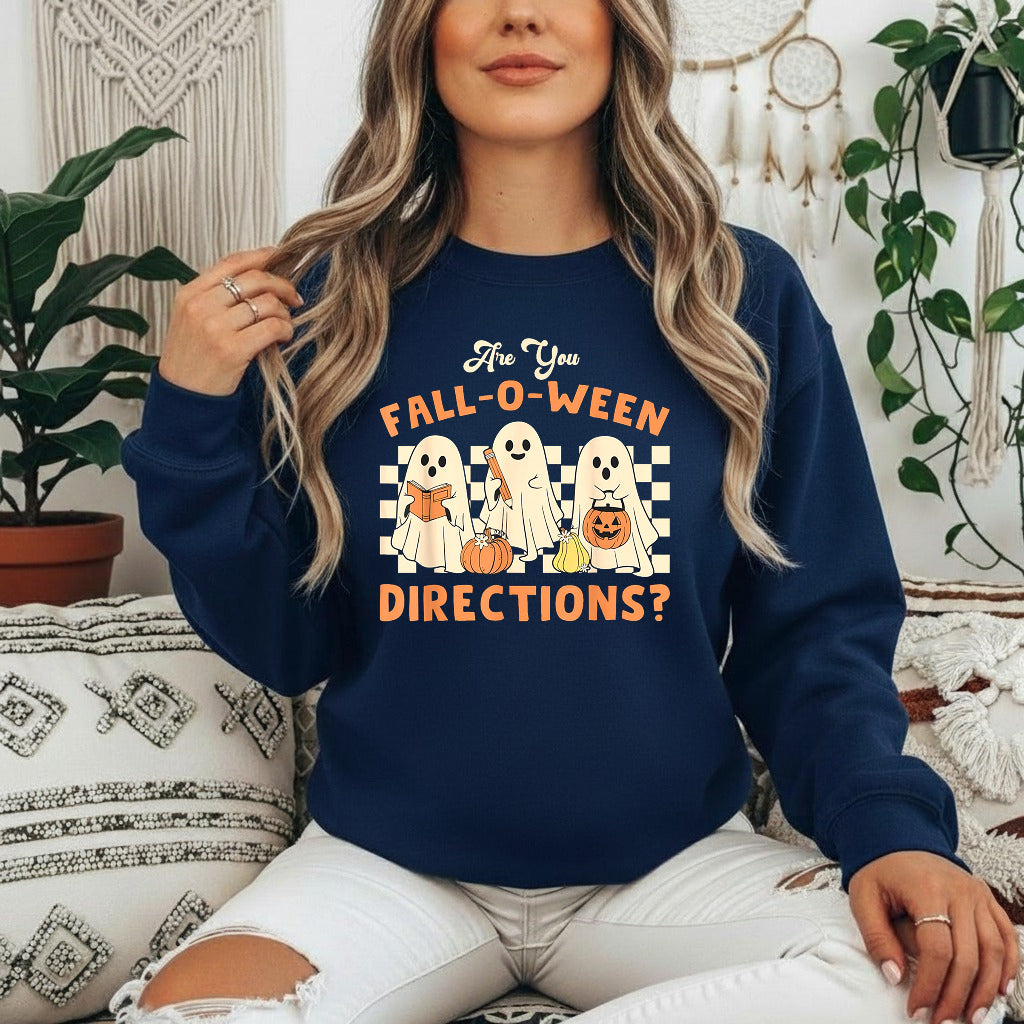 Are You Fall O Ween Directions Teacher Halloween Ghost T-Shirt Sweatshirt Hoodie, Halloween Funny Teacher Shirt